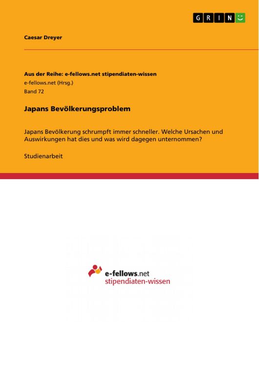 Produktbild: Japans Bev&ouml;lkerungsproblem