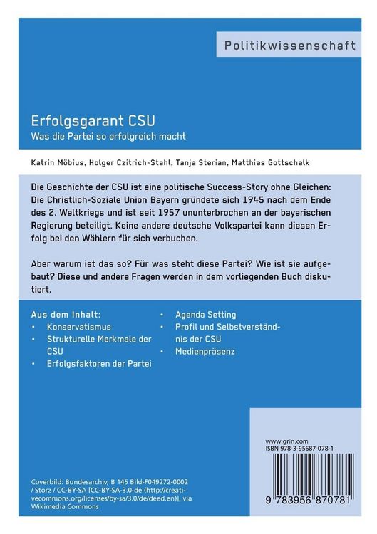 Produktbild: Erfolgsgarant CSU