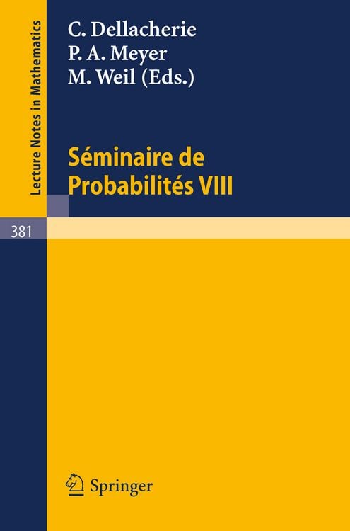 Produktbild: S&eacute;minaire de Probabilit&eacute;s VIII