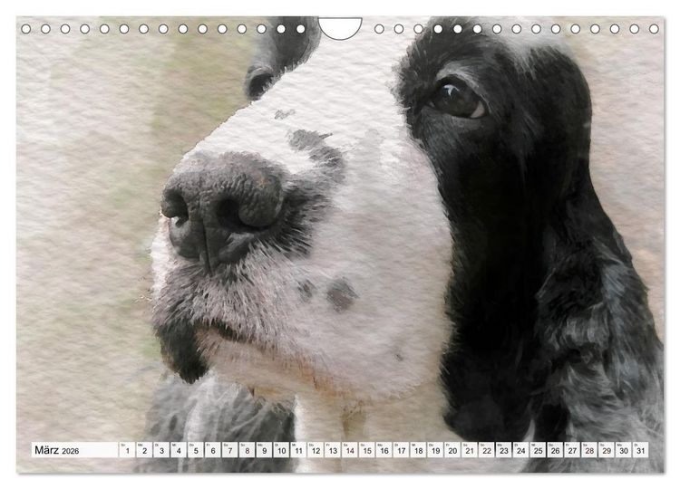 Produktbild: Niedliche Hunde - Digitale Aquarelle (Wandkalender 2026 DIN A4 quer), CALVENDO Monatskalender