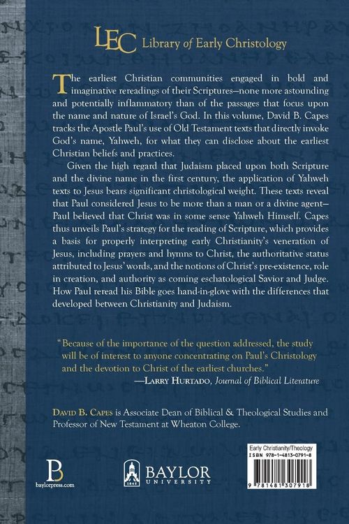 Produktbild: Old Testament Yahweh Texts in Paul's Christology