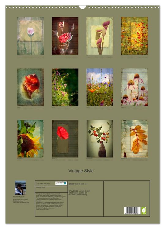 Produktbild: Vintage Style (Wandkalender 2026 DIN A2 hoch), CALVENDO Monatskalender