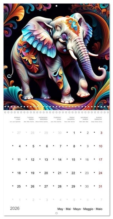 Produktbild: La joie animale (Calendrier mural carr&eacute; 2026 30x30 cm) Calendrier double avec une page pour vos prises de notes