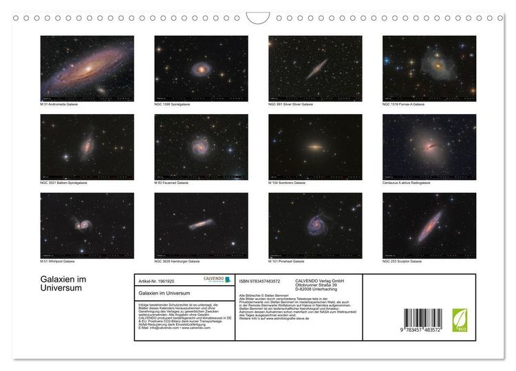 Produktbild: Galaxien im Universum (Wandkalender 2026 DIN A3 quer), CALVENDO Monatskalender