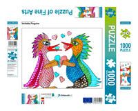 Produktbild: CALVENDO Puzzle Verliebte Pinguine | 1000 Teile Lege-Gr&ouml;&szlig;e 64x48cm Foto-Puzzle f&uuml;r gl&uuml;ckliche Stunden