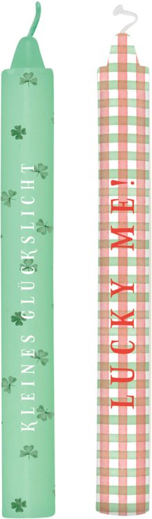 Produktbild: Stabkerze Gl&uuml;ckslicht - Viel Gl&uuml;ck, sort. im Display