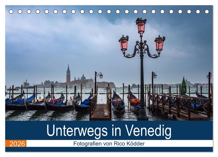 Produktbild: Unterwegs in Venedig (Tischkalender 2026 DIN A5 quer), CALVENDO Monatskalender