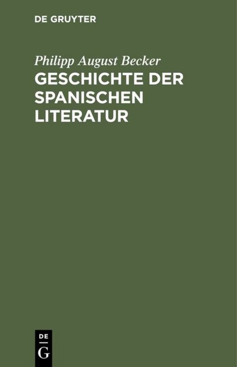 Produktbild: Geschichte der spanischen Literatur
