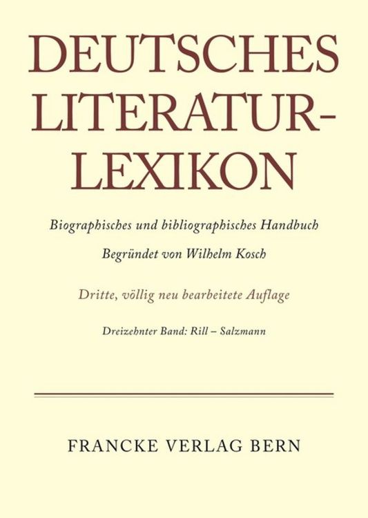 Produktbild: Deutsches Literatur-Lexikon / Rill - Salzmann