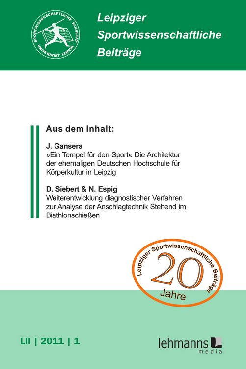 Produktbild: Leipziger Sportwissenschaftliche Beitr&auml;ge