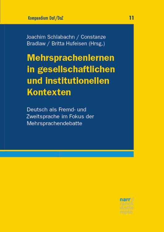 Produktbild: Mehrsprachenlernen in gesellschaftlichen und institutionellen Kontexten