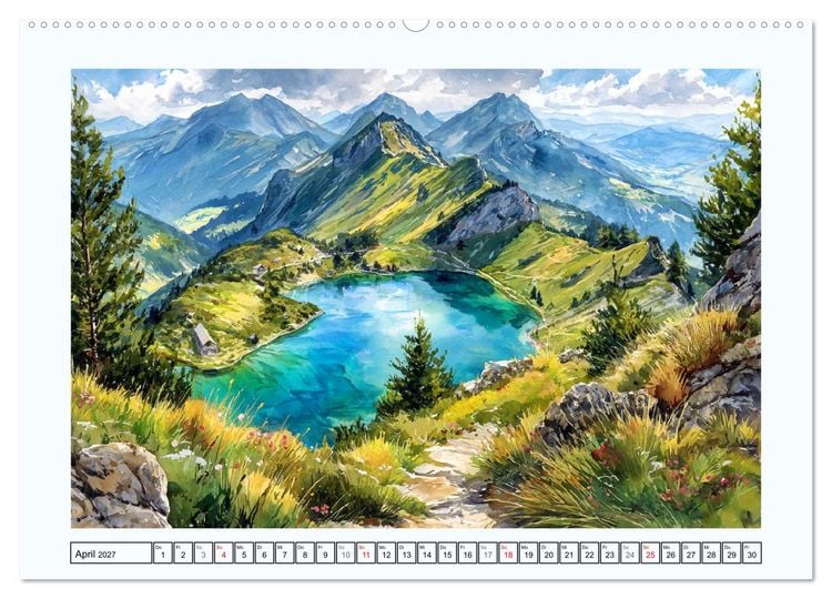 Produktbild: &Ouml;sterreich. Alpenzauber und Seentr&auml;ume (Wandkalender 2027 DIN A2 quer), CALVENDO Monatskalender