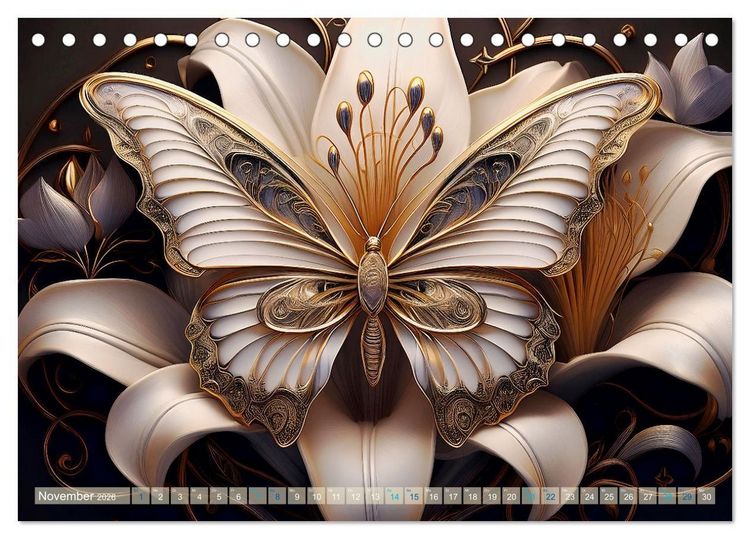 Produktbild: Tiere im Jugendstil - Eine Hommage an die Sch&ouml;nheit des Art Nouveau (Tischkalender 2026 DIN A5 quer), CALVENDO Monatskalender