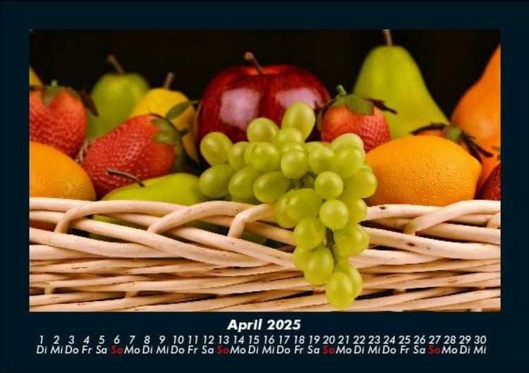 Produktbild: Obstkalender 2025 Fotokalender DIN A5