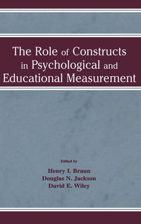 Produktbild: The Role of Constructs in Psychological and Educational Measurement