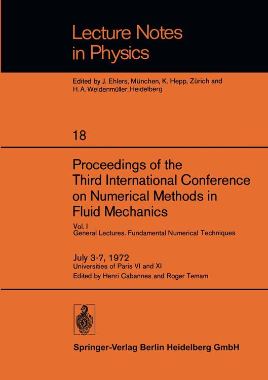 Produktbild: Proceedings of the Third International Conference on Numerical Methods in Fluid Mechanics
