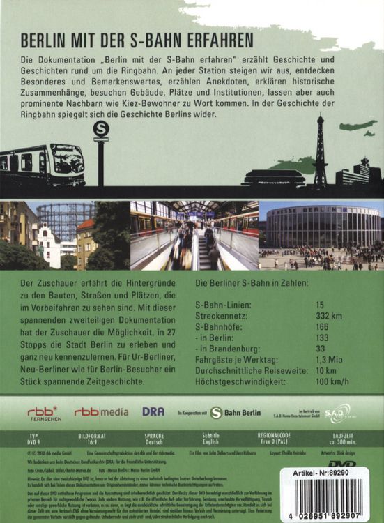 Produktbild: Berlin mit der S-Bahn erfahren - Die Ringbahn [2 DVDs]
