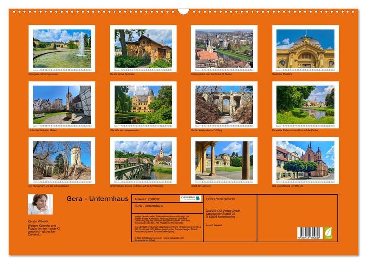 Produktbild: Gera - Untermhaus (Wandkalender 2026 DIN A2 quer), CALVENDO Monatskalender