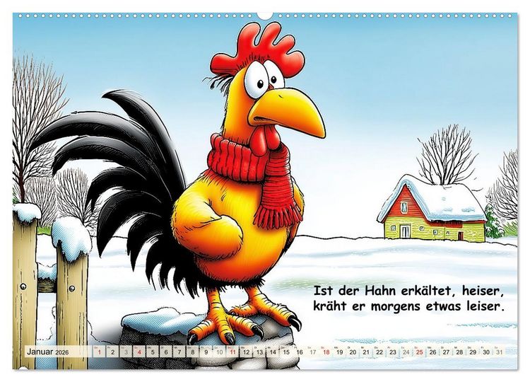 Produktbild: Bauernregeln, unsinnig und am&uuml;sant (hochwertiger Premium Wandkalender 2026 DIN A2 quer), Kunstdruck in Hochglanz