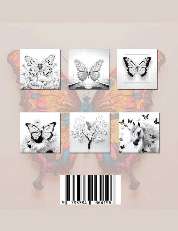 Produktbild: Malbuch Schmetterling &bdquo;Fotorealistisch&ldquo;.