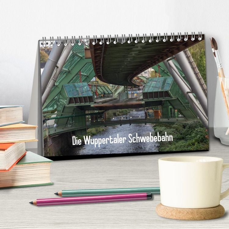 Produktbild: Die Wuppertaler Schwebebahn (Tischkalender 2026 DIN A5 quer), CALVENDO Monatskalender