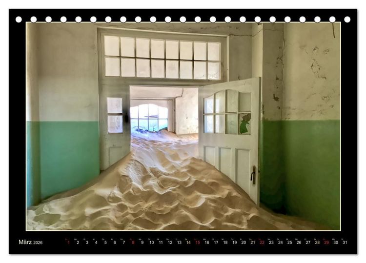 Produktbild: Geisterstadt Kolmannskuppe (Tischkalender 2026 DIN A5 quer), CALVENDO Monatskalender