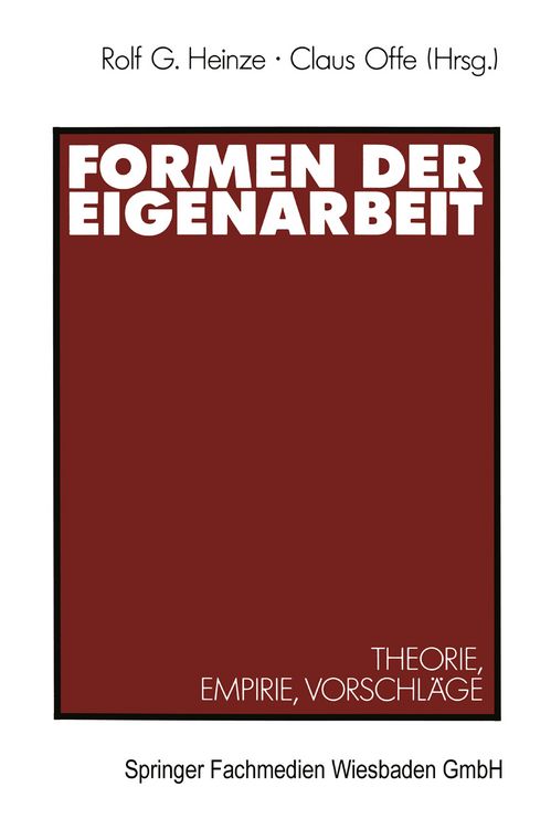 Produktbild: Formen der Eigenarbeit
