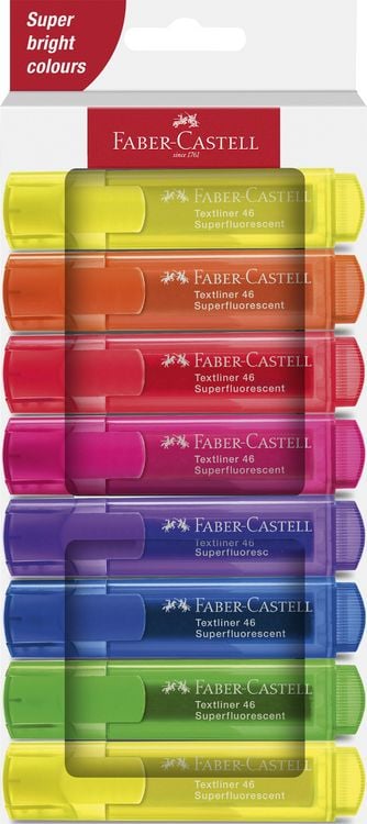 Produktbild: Faber-Castell Textmarker TL 46 SF Superfluorescent 8er Kartonetui
