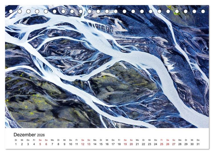 Produktbild: Island Luftaufnahmen (Tischkalender 2026 DIN A5 quer), CALVENDO Monatskalender