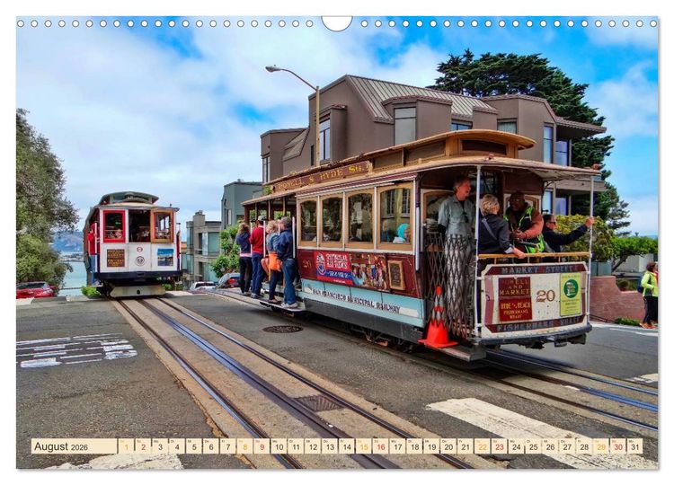 Produktbild: Durch die Welt mit der Stra&szlig;enbahn (Wandkalender 2026 DIN A3 quer), CALVENDO Monatskalender