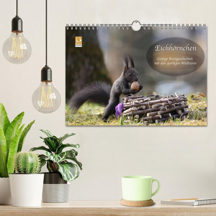 Produktbild: Eichh&ouml;rnchen - Lustige Kurzgeschichten mit den quirligen Wildtieren (Wandkalender 2026 DIN A4 quer), CALVENDO Monatskalender