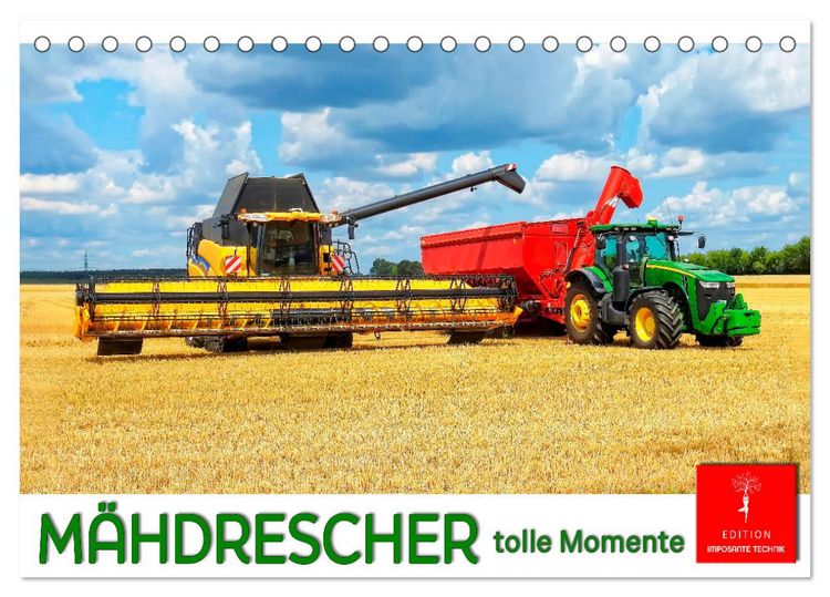 Produktbild: M&auml;hdrescher - tolle Momente (Tischkalender 2026 DIN A5 quer), CALVENDO Monatskalender