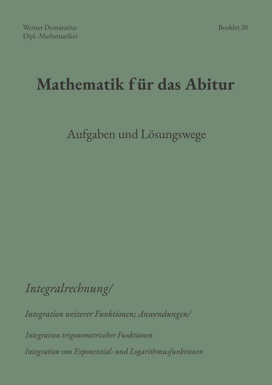 Produktbild: Mathematik f&uuml;r das Abitur