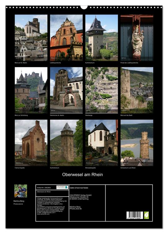 Produktbild: Oberwesel am Rhein (Wandkalender 2026 DIN A2 hoch), CALVENDO Monatskalender