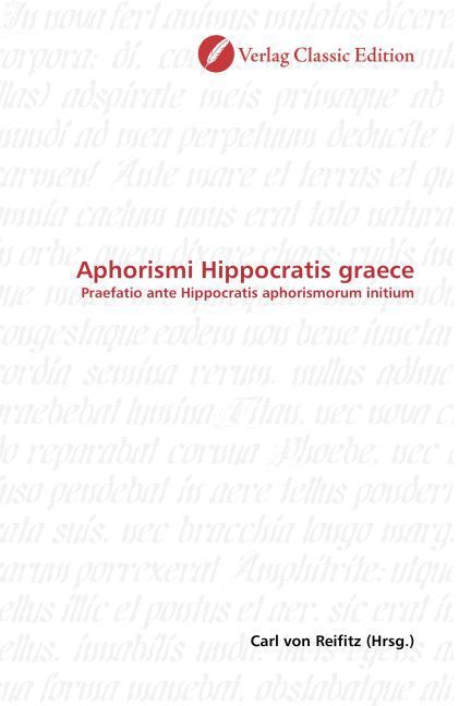 Produktbild: Aphorismi Hippocratis graece