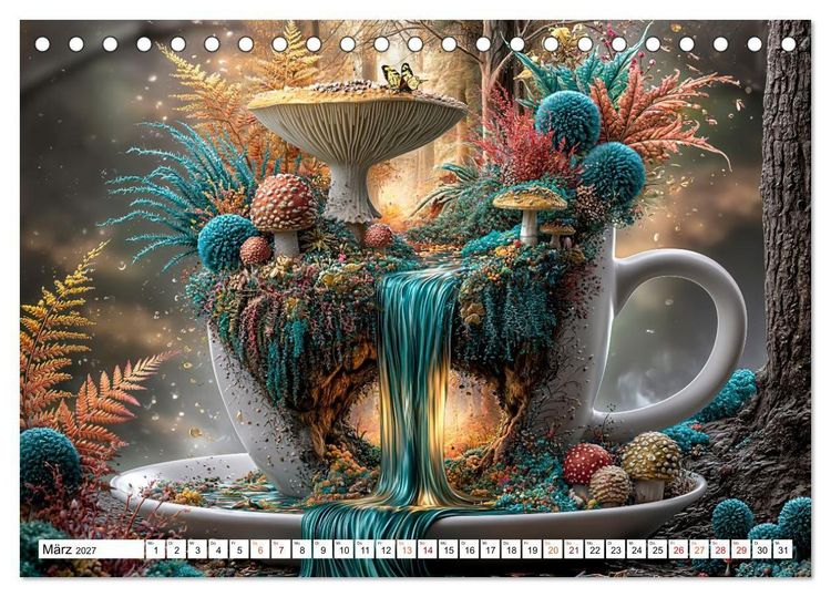 Produktbild: Zwischen Tassenrand und Traum (Tischkalender 2027 DIN A5 quer), CALVENDO Monatskalender