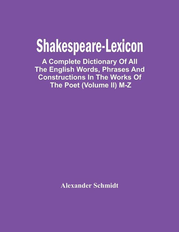 Produktbild: Shakespeare-Lexicon