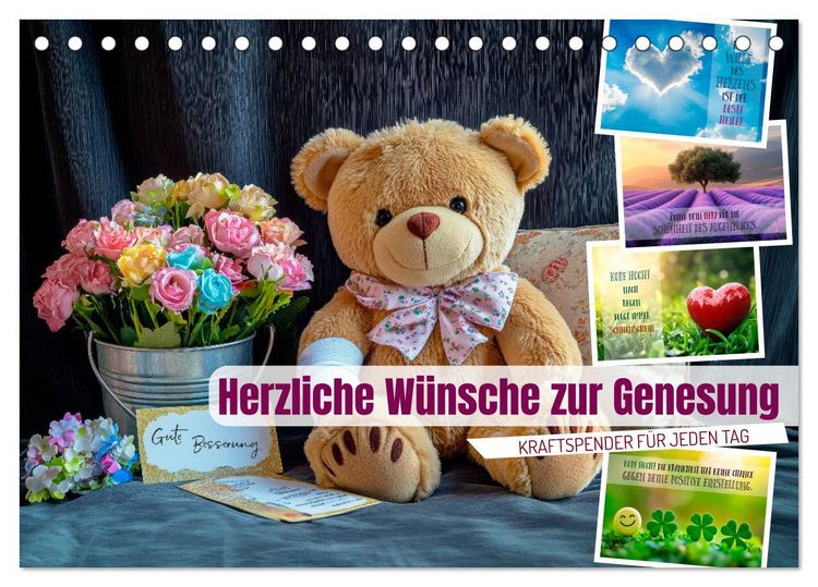 Produktbild: Herzliche W&uuml;nsche zur Genesung (Tischkalender 2026 DIN A5 quer), CALVENDO Monatskalender