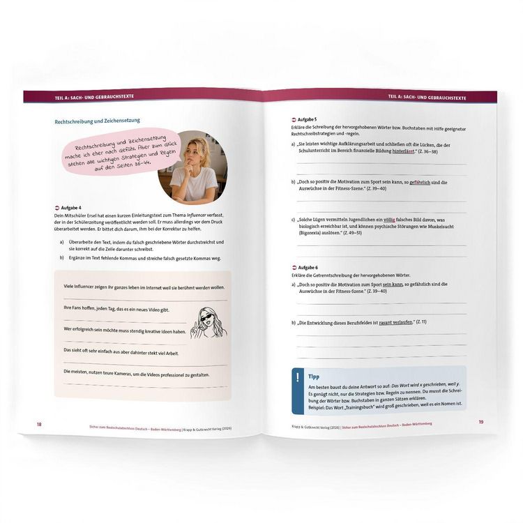 Produktbild: Sicher zum Realschulabschluss Deutsch Baden-W&uuml;rttemberg neues Pr&uuml;fungsformat 2027