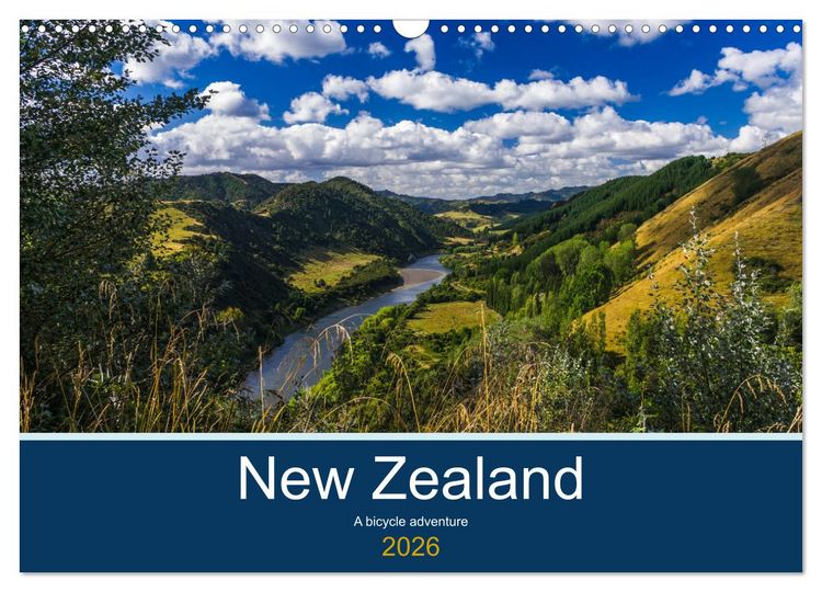 Produktbild: New Zealand - A bicycle adventure (Wall Calendar 2026 DIN A3 landscape), CALVENDO 12 Month Wall Calendar