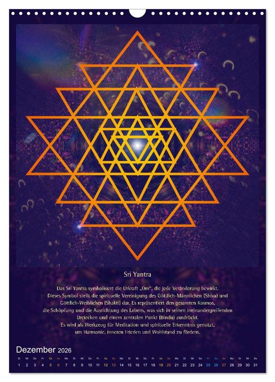 Produktbild: Heilige Geometrie und Bilder der Neuen Zeit (Wandkalender 2026 DIN A3 hoch), CALVENDO Monatskalender