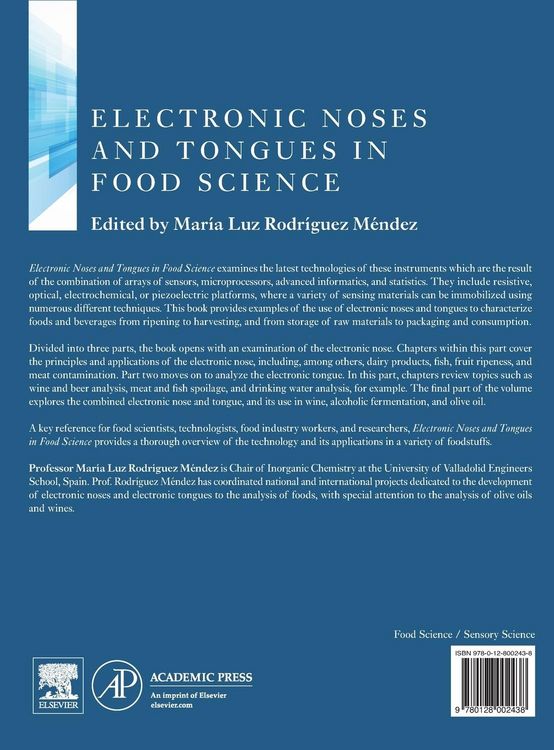 Produktbild: Electronic Noses and Tongues in Food Science