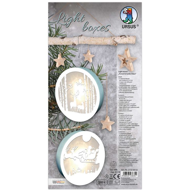 Produktbild: URSUS Light boxes "Forest & Santa Claus" &Oslash; 15,3 cm