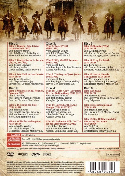 Produktbild: Western Kultfilme der letzten Jahrzehnte [16 DVDs]