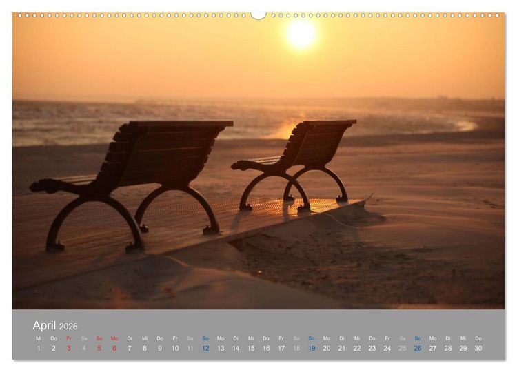 Produktbild: PLANET USEDOM Sonnenaufg&auml;nge (Wandkalender 2026 DIN A2 quer), CALVENDO Monatskalender