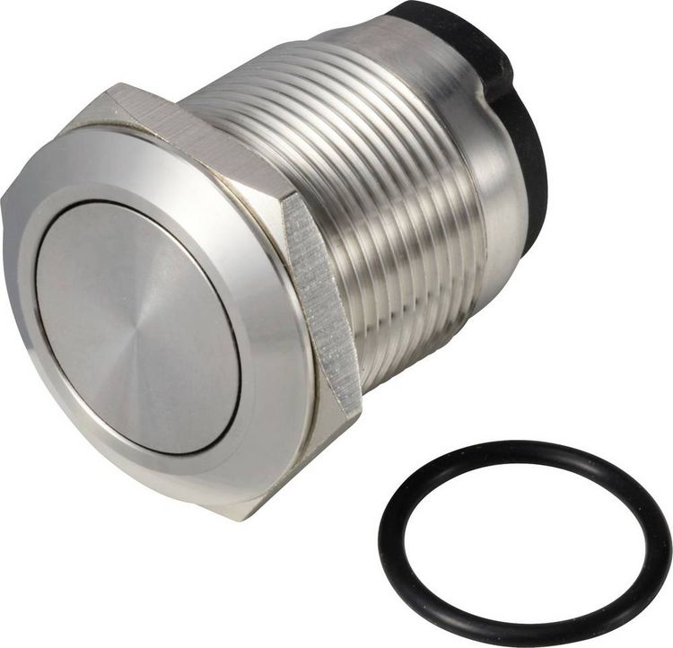 Produktbild: TRU COMPONENTS TC-13224184 ONPOW6319F-10/Q/S Drucktaster 36 V DC/AC 2 A 1 x Aus/(Ein) tastend IP65 1 St.