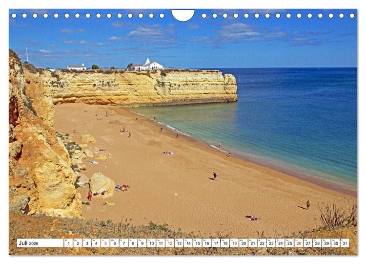 Produktbild: Portugal - Die Algarve vom Cabo de Sao Vicente bis Tavira (Wandkalender 2026 DIN A4 quer), CALVENDO Monatskalender