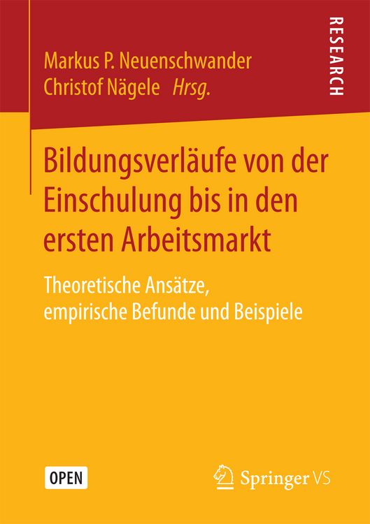 Produktbild: Bildungsverl&auml;ufe von der Einschulung bis in den ersten Arbeitsmarkt