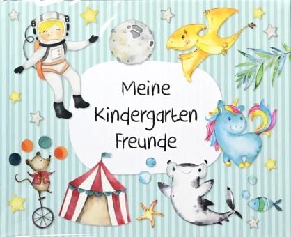 Produktbild: Freundebuch - Meine Kindergartenfreunde - Design 4 - blaues Cover