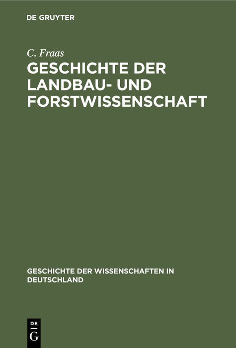 Produktbild: Geschichte der Landbau- und Forstwissenschaft